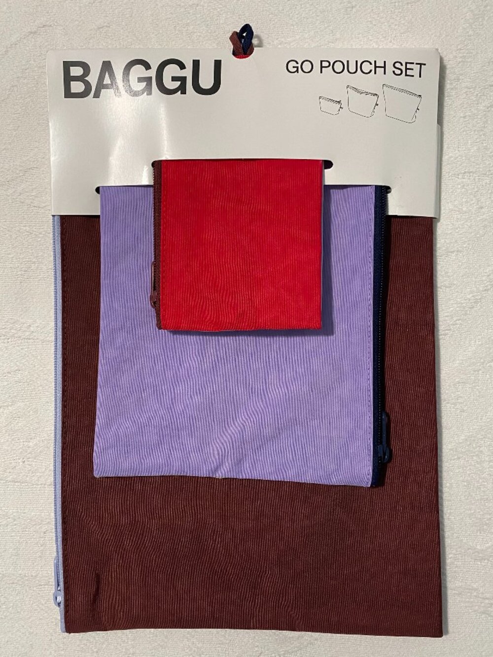 NWT Baggu Go Pouch Set Kaleidoscope Mix